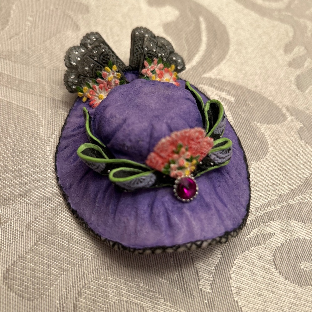 Willow hall age of elegance purple passion hat circa 1881